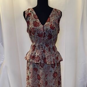 New Sanctuary Floral Sleeveless Blouse & Dress Set